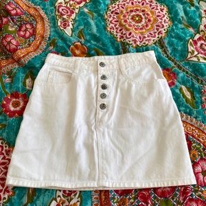 J.Galt White Denim Skirt